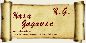 Maša Gagović vizit kartica